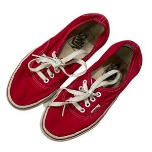 Vans off the wall red lace up sneakers 5.5
